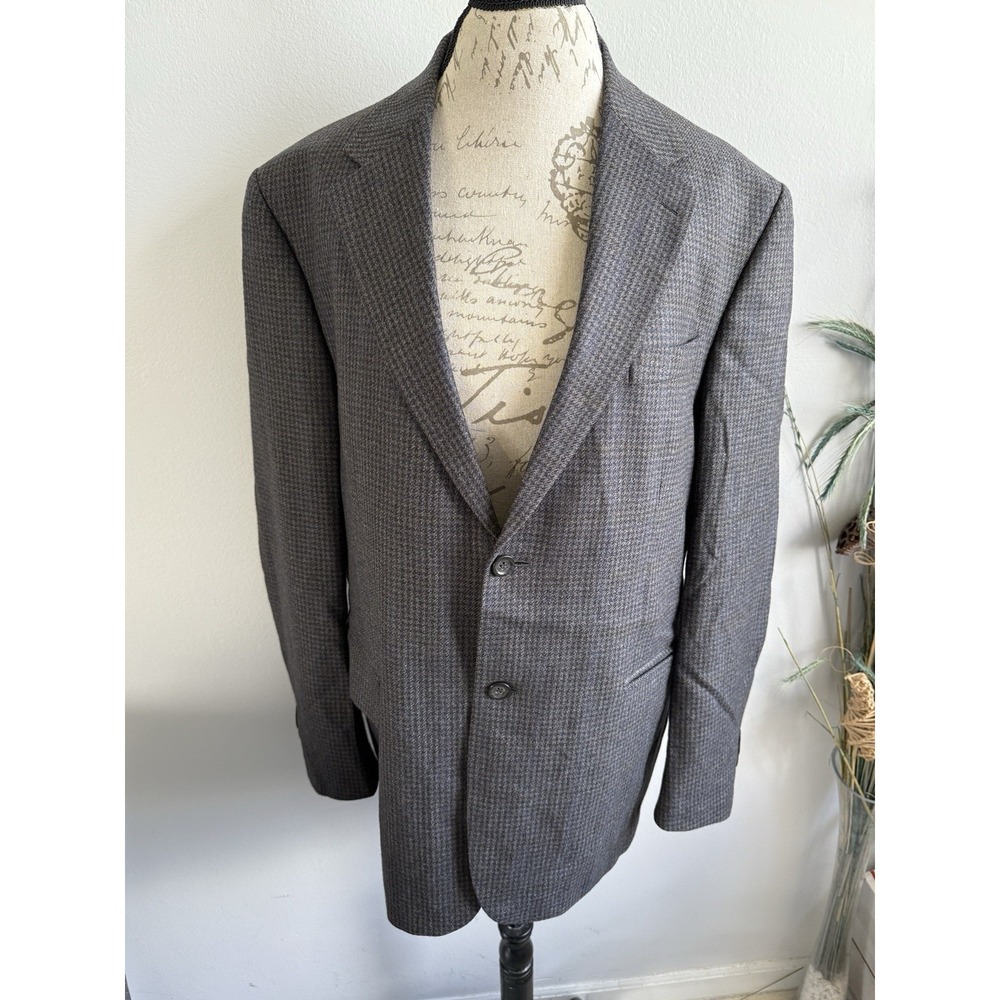 Oscar de la Renta 44R Wool Cashmere Houndstooth Sport Coat Sports Jacket‎ Blazer